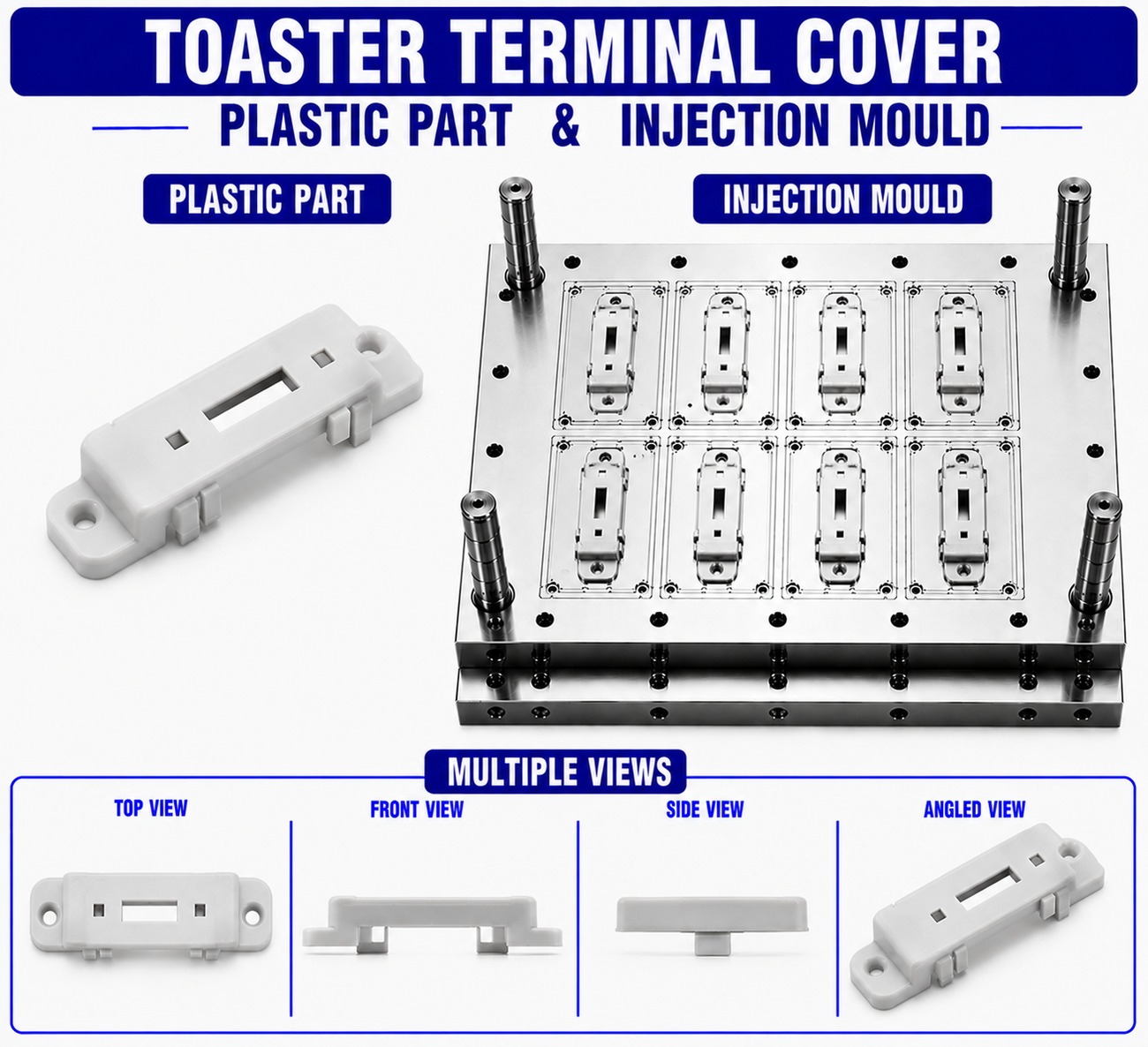 Toaster Plastic Terminal Cover Mould and Moulding Services